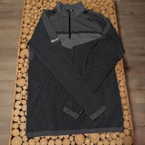 Men's Gray Quarter-Zip Sweater
